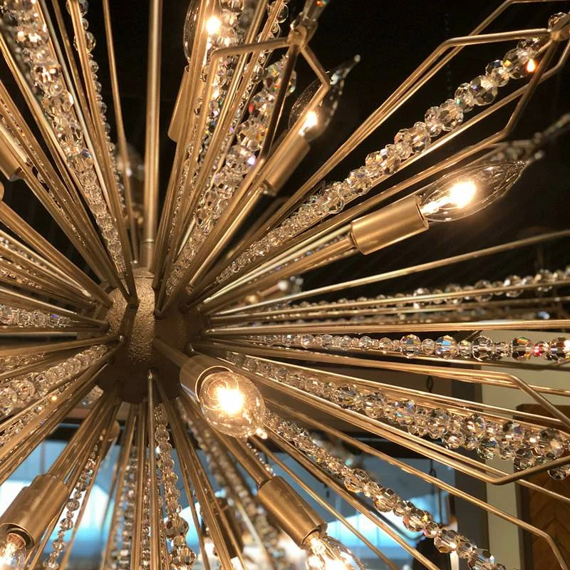 Varaluz Orbital 36" Wide Gold Dust 16-Light Pendant 5 Varaluz Orbital 36" Wide Gold Dust 16-Light Pendant - Image 3