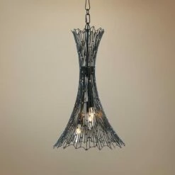 Varaluz Rikki 12 1/2"W Carbon And Aged Gold Foyer Pendant
