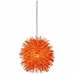 Varaluz Urchin 6 1/4" Wide Electric Pumpkin Orange Mini Pendant 5 Varaluz Urchin 6 1/4" Wide Electric Pumpkin Orange Mini Pendant -Lighting Sales Shop varaluz urchin 6 and one quarter inch wide electric pumpkin orange mini pendant 7w948