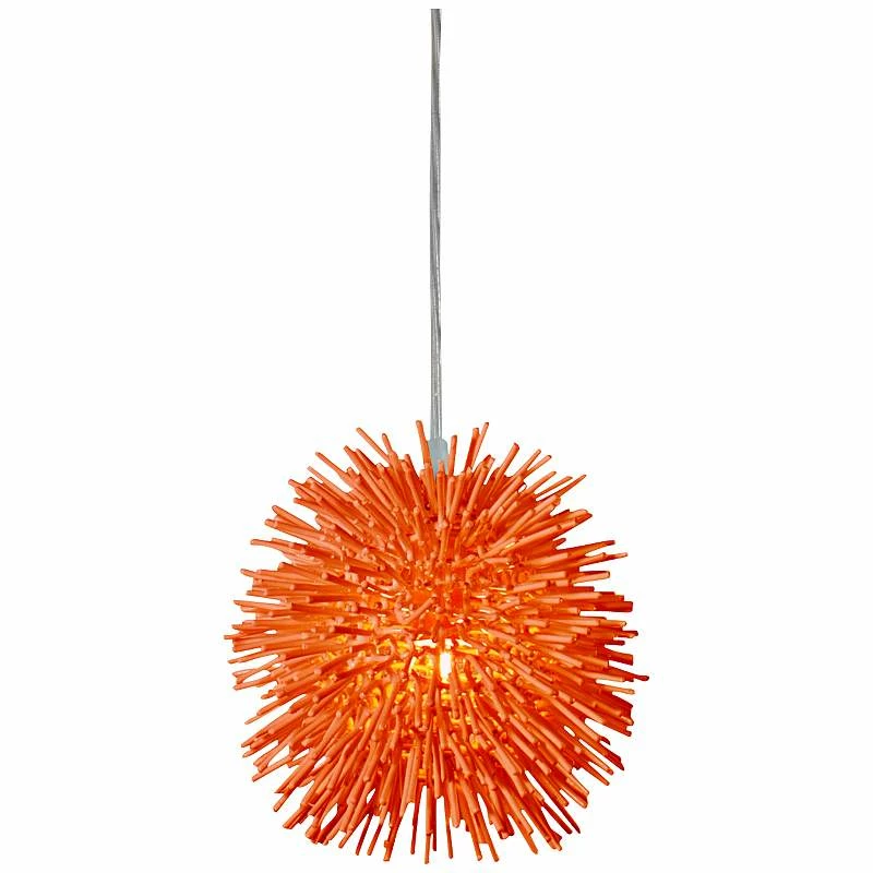 Varaluz Urchin 6 1/4" Wide Electric Pumpkin Orange Mini Pendant 4 Varaluz Urchin 6 1/4" Wide Electric Pumpkin Orange Mini Pendant - Image 2