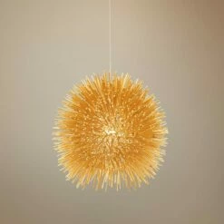 Varaluz Urchin 9" Wide Gold Mini Pendant