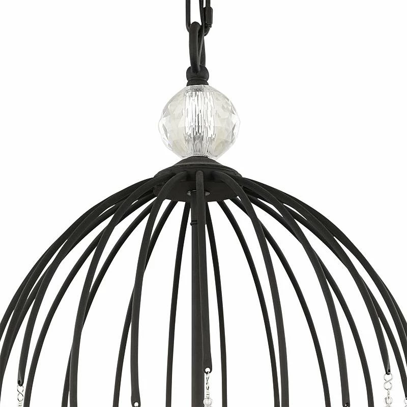 Varaluz Voliere 14 1/2" Wide Matte Black Crystal 3-Light Pendant 5 Varaluz Voliere 14 1/2" Wide Matte Black Crystal 3-Light Pendant - Image 3