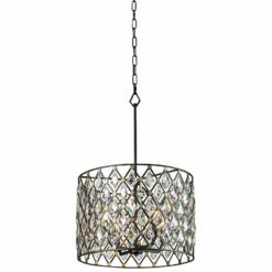 Varaluz Windsor 18"W Carbon And Gold 4-Light Pendant Light
