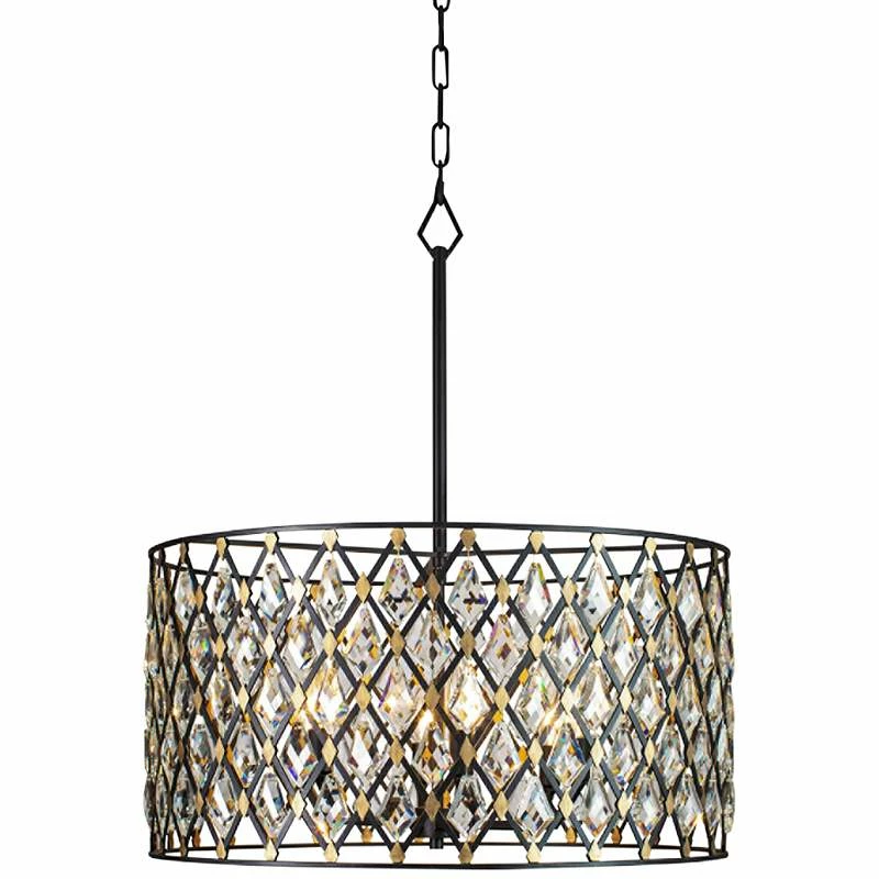Varaluz Windsor 25"W Carbon And Gold 6-Light Pendant Light 5 Varaluz Windsor 25"W Carbon And Gold 6-Light Pendant Light - Image 3