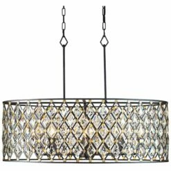 Varaluz Windsor 36"W Carbon And Gold Island Pendant Light