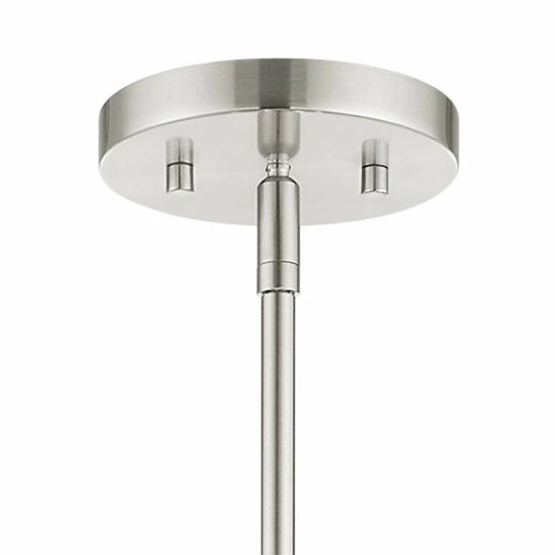 Venlo 22" Wide Brushed Nickel Drum Pendant Light 5 Venlo 22" Wide Brushed Nickel Drum Pendant Light - Image 3