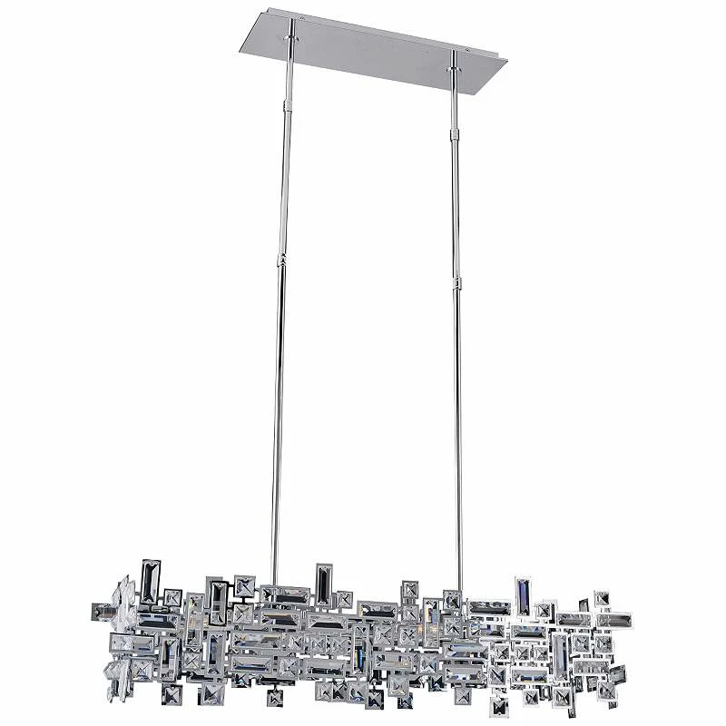 Vermeer 35"W Polished Chrome Kitchen Island Light Pendant 4 Vermeer 35"W Polished Chrome Kitchen Island Light Pendant - Image 2