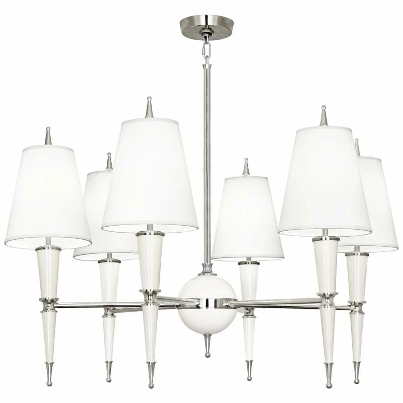 Jonathan Adler Versailles 36 3/4" Wide Lily Lacquer 6-Light Chandelier 3 Jonathan Adler Versailles 36 3/4" Wide Lily Lacquer 6-Light Chandelier