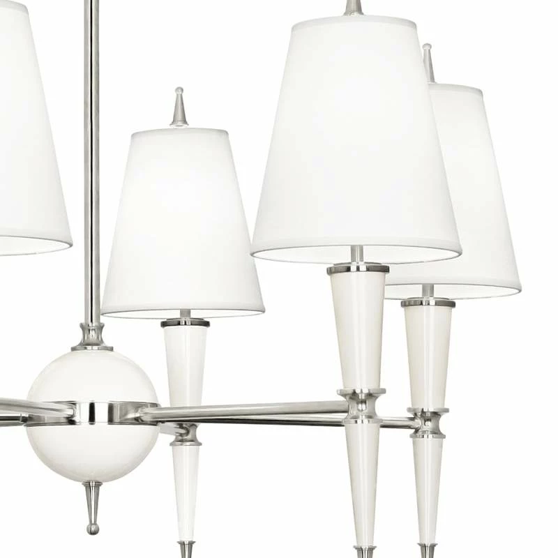 Jonathan Adler Versailles 36 3/4" Wide Lily Lacquer 6-Light Chandelier 4 Jonathan Adler Versailles 36 3/4" Wide Lily Lacquer 6-Light Chandelier - Image 2