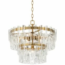 Vienna Full Spectrum Luxum 18 3/4" Brass And Crystal Pendant Light 9 Vienna Full Spectrum Luxum 18 3/4" Brass And Crystal Pendant Light -Lighting Sales Shop vienna full spectrum luxum 18 and three quarter inch brass and crystal pendant light 64t69