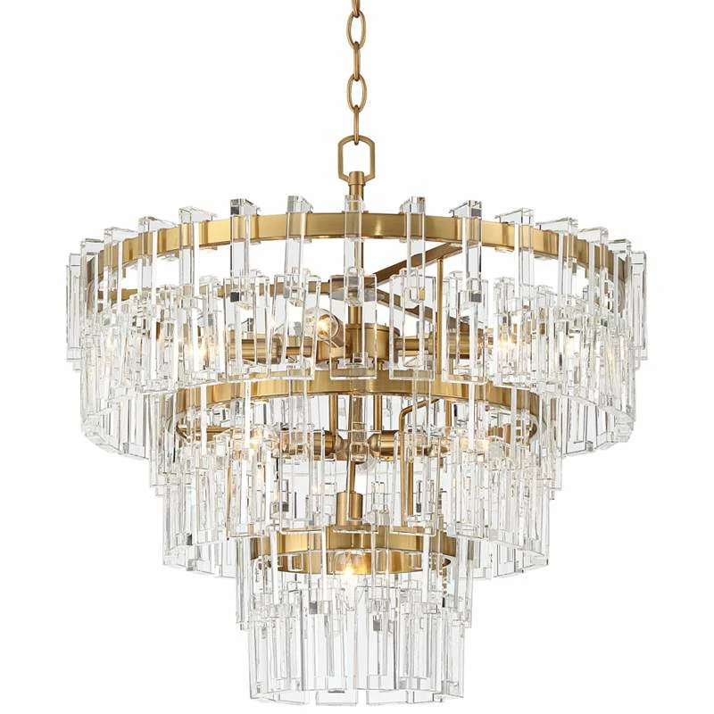Vienna Full Spectrum Luxum 23 1/2" Brass 8-Light Crystal Chandelier 4 Vienna Full Spectrum Luxum 23 1/2" Brass 8-Light Crystal Chandelier - Image 2