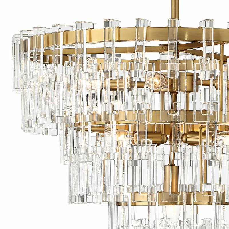 Vienna Full Spectrum Luxum 23 1/2" Brass 8-Light Crystal Chandelier 5 Vienna Full Spectrum Luxum 23 1/2" Brass 8-Light Crystal Chandelier - Image 3