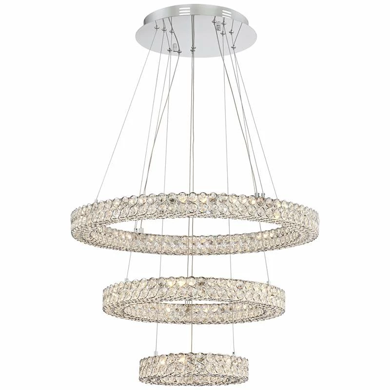 Vienna Full Spectrum Perriello 27 1/2" Crystal Ring LED Chandelier 4 Vienna Full Spectrum Perriello 27 1/2" Crystal Ring LED Chandelier - Image 2