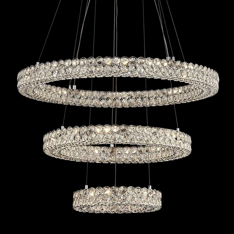 Vienna Full Spectrum Perriello 27 1/2" Crystal Ring LED Chandelier 3 Vienna Full Spectrum Perriello 27 1/2" Crystal Ring LED Chandelier