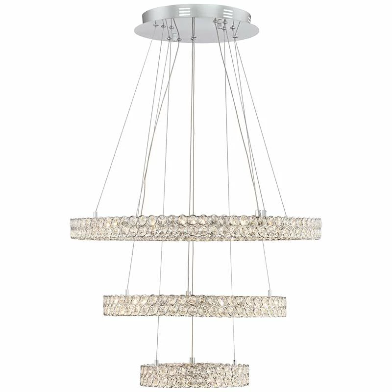 Vienna Full Spectrum Perriello 27 1/2" Crystal Ring LED Chandelier 7 Vienna Full Spectrum Perriello 27 1/2" Crystal Ring LED Chandelier - Image 5