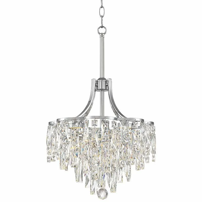 Villette 15 3/4" Wide Chrome LED Crystal Pendant Light 4 Villette 15 3/4" Wide Chrome LED Crystal Pendant Light - Image 2