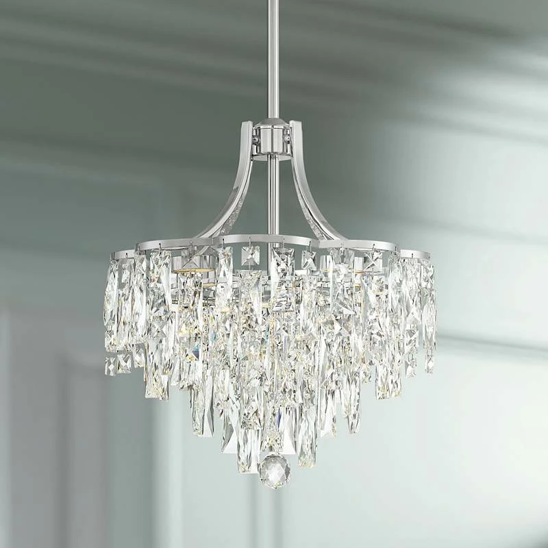 Villette 15 3/4" Wide Chrome LED Crystal Pendant Light 3 Villette 15 3/4" Wide Chrome LED Crystal Pendant Light