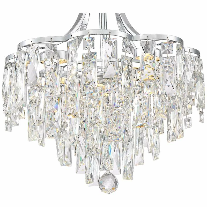 Villette 15 3/4" Wide Chrome LED Crystal Pendant Light 5 Villette 15 3/4" Wide Chrome LED Crystal Pendant Light - Image 3
