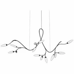 Vines™ 77 1/4" Wide Black 14-Light LED Island Pendant