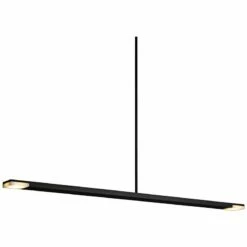 Virga 28"W Black Aluminum LED Kitchen Island Light Pendant