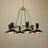 Vortex 46 1/4"W Modern Brass And Black 6-Light Chandelier -Lighting Sales Shop vortex 46 and one quarter inchw modern brass and black 6 light chandelier 35p54cropped
