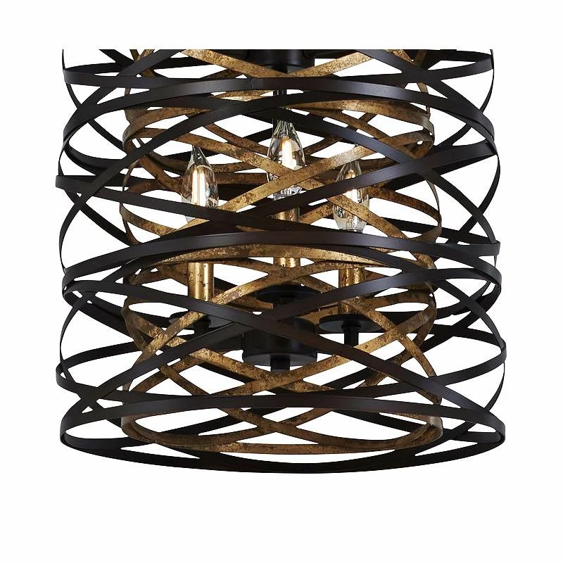 Vortic Flow 14"W Dark Bronze And Mosaic Gold 6-Light Pendant 5 Vortic Flow 14"W Dark Bronze And Mosaic Gold 6-Light Pendant - Image 3