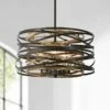 Vortic Flow 16"W Dark Bronze And Mosaic Gold 5-Light Pendant -Lighting Sales Shop vortic flow 16 inchw dark bronze and mosaic gold 5 light pendant 55v59cropped