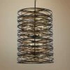 Vortic Flow 21" Wide Dark Bronze And Gold 10-Light Pendant -Lighting Sales Shop vortic flow 21 inch wide dark bronze and gold 10 light pendant 58g24cropped