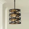 Vortic Flow 8 1/2"W Dark Bronze And Mosaic Gold Mini Pendant -Lighting Sales Shop vortic flow 8 and one half inchw dark bronze and mosaic gold mini pendant 58j95cropped