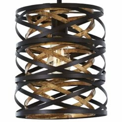 Vortic Flow 8 1/2"W Dark Bronze And Mosaic Gold Mini Pendant 7 Vortic Flow 8 1/2"W Dark Bronze And Mosaic Gold Mini Pendant -Lighting Sales Shop vortic flow 8 and one half inchw dark bronze and mosaic gold mini pendant 58j95views1