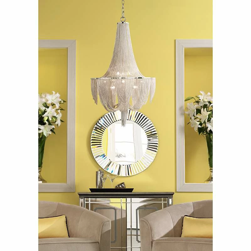 Maxim Chantilly 22" Wide Nickel Jewelry Chain Chandelier 3 Maxim Chantilly 22" Wide Nickel Jewelry Chain Chandelier