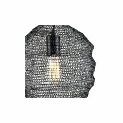 Troy Wabi Sabi 12" Wide Black Mini Pendant W/ Black Iron Mesh Shade -Lighting Sales Shop wabi sabi 12 inch wide black mini pendant w black iron mesh shade 65d16views1
