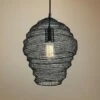 Troy Wabi Sabi 13" Wide Black Pendant Light W/ Black Iron Mesh Shade -Lighting Sales Shop wabi sabi 13 inch wide black pendant light w black iron mesh shade 65d15cropped