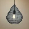 Troy Wabi Sabi 14" Wide Black Pendant Light With Black Iron Mesh Shade -Lighting Sales Shop wabi sabi 14 inch wide black pendant light with black iron mesh shade 65d17cropped