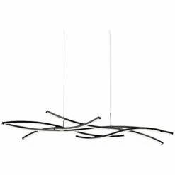 WAC Divergence 64" Wide LED Modern Linear Chandelier In Black -Lighting Sales Shop wac divergence 64 inch wide led modern linear chandelier in black 155n3views2