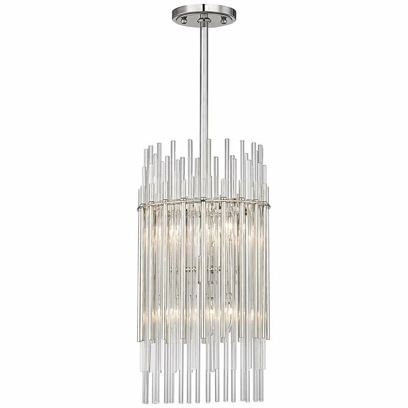 Wallis 10 1/2" Wide Polished Nickel Mini Pendant 4 Wallis 10 1/2" Wide Polished Nickel Mini Pendant - Image 2