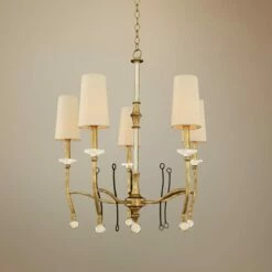Waverly 28" Wide Multi-Finish Honey Gold 5-Light Chandelier