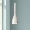 White Glass 4 1/4"W Brushed Steel Low Voltage Mini Pendant