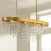 Winham 36"W Gold And Crystal Kitchen Island Light Chandelier -Lighting Sales Shop winham 36 inchw gold and crystal kitchen island light chandelier 71y40cropped