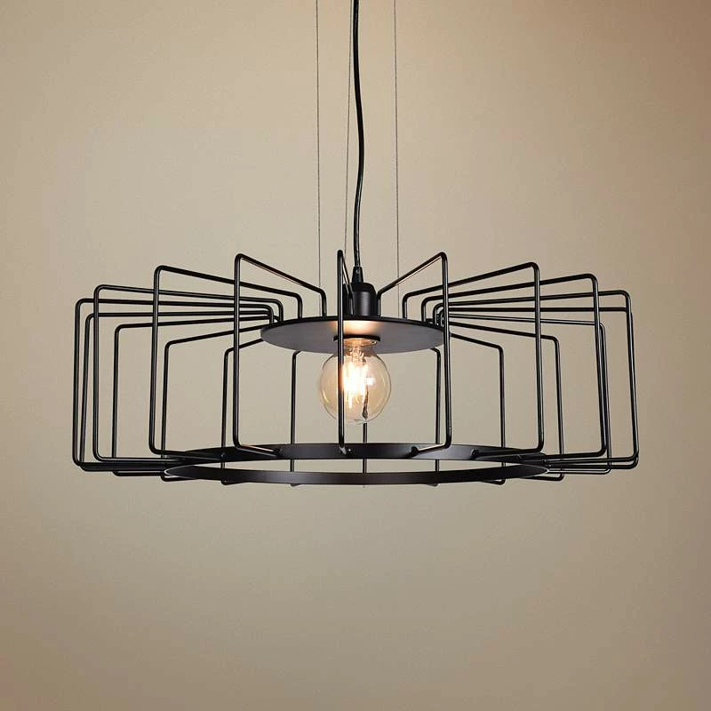 Wired 23 1/4" Wide Black LED Pendant Light 3 Wired 23 1/4" Wide Black LED Pendant Light