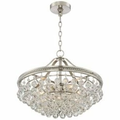 Wohlfurst 20 1/4" Wide Brushed Nickel Crystal Pendant Light -Lighting Sales Shop wohlfurst 20 and one quarter inch wide brushed nickel crystal pendant light 1k581views1