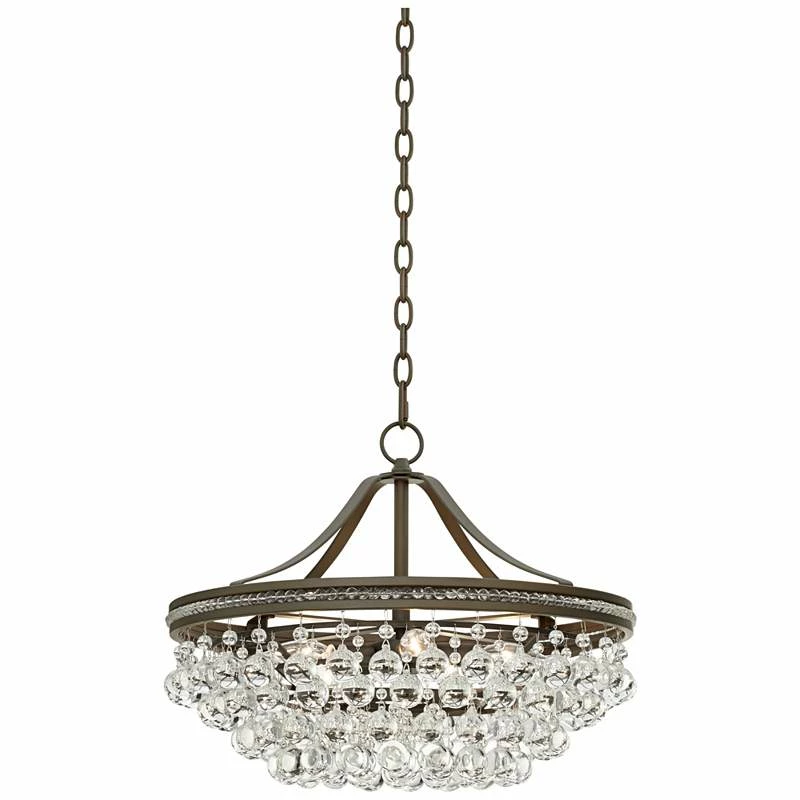 Wohlfurst 20 1/4"W Bronze 5-Light Crystal Pendant Light 8 Wohlfurst 20 1/4"W Bronze 5-Light Crystal Pendant Light - Image 6