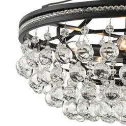Wohlfurst 20" Wide Black Clear Crystal Pendant Light -Lighting Sales Shop wohlfurst 20 inch wide black clear crystal pendant light 367m2views1