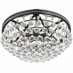 Wohlfurst 20" Wide Black Clear Crystal Pendant Light -Lighting Sales Shop wohlfurst 20 inch wide black clear crystal pendant light 367m2views2