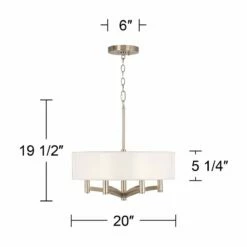 Woven Burlap Ava 6-Light Nickel Pendant Chandelier -Lighting Sales Shop woven burlap ava 6 light nickel pendant chandelier 9k797views4