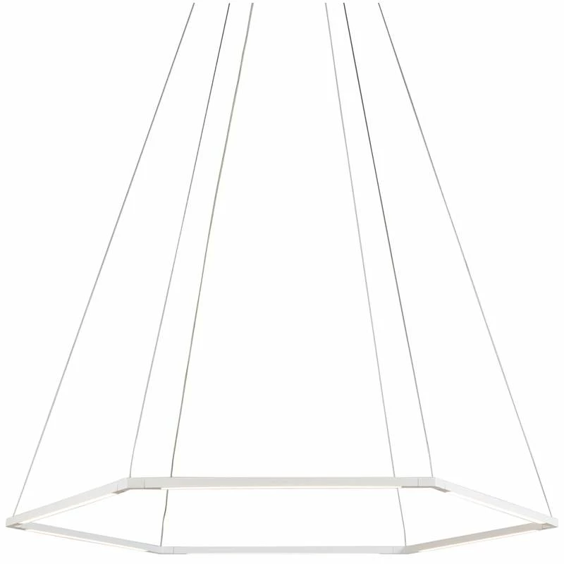 Z-Bar Honeycomb 35 3/4" Wide Matte White LED Pendant Light 4 Z-Bar Honeycomb 35 3/4" Wide Matte White LED Pendant Light - Image 2