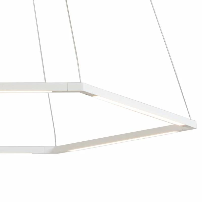 Z-Bar Honeycomb 35 3/4" Wide Matte White LED Pendant Light 5 Z-Bar Honeycomb 35 3/4" Wide Matte White LED Pendant Light - Image 3
