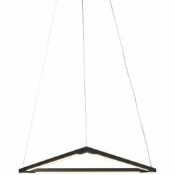 Z-Bar Triangle 18 1/2" Wide Matte Black LED Pendant Light -Lighting Sales Shop z bar triangle 18 and one half inch wide matte black led pendant light 65t93