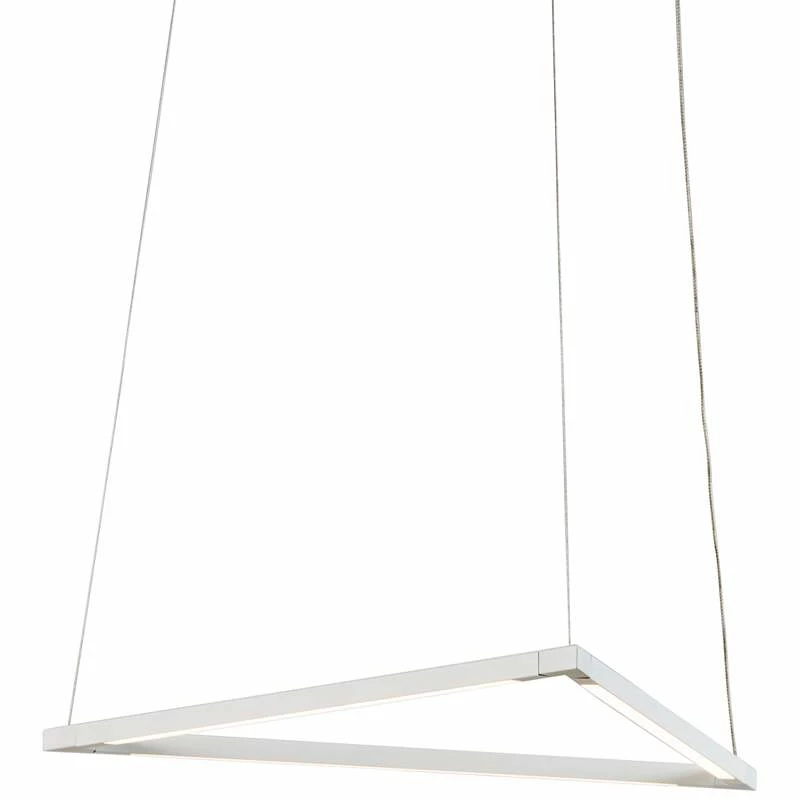 Z-Bar Triangle 18 1/2" Wide Matte White LED Pendant Light 4 Z-Bar Triangle 18 1/2" Wide Matte White LED Pendant Light - Image 2