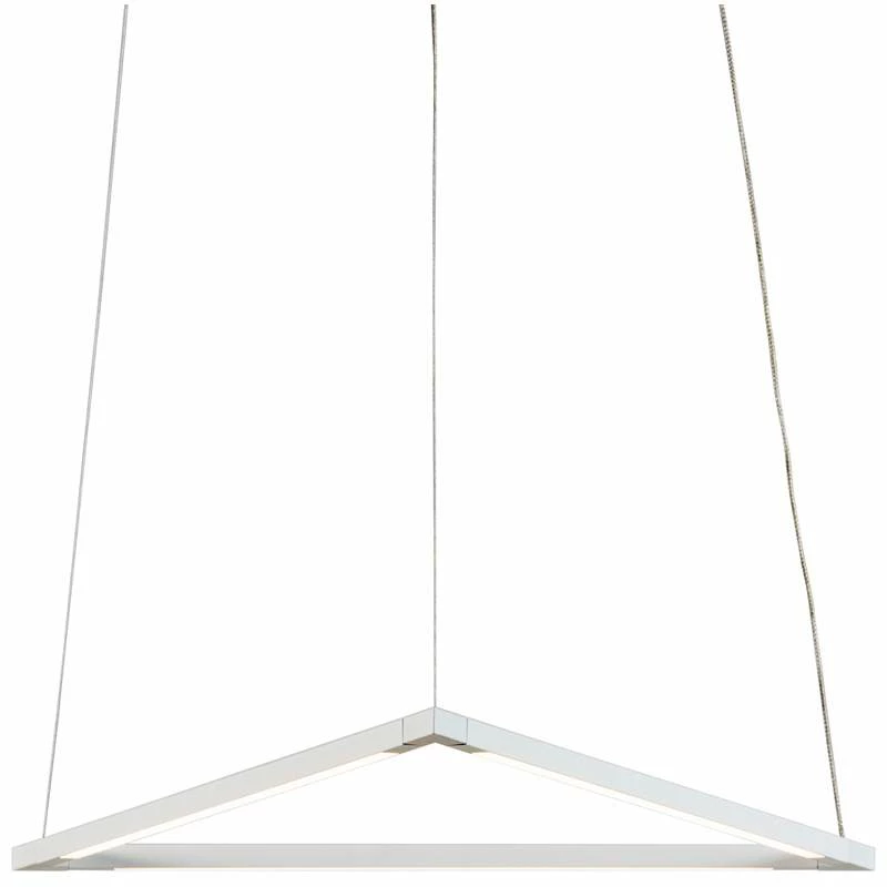 Z-Bar Triangle 18 1/2" Wide Matte White LED Pendant Light 5 Z-Bar Triangle 18 1/2" Wide Matte White LED Pendant Light - Image 3
